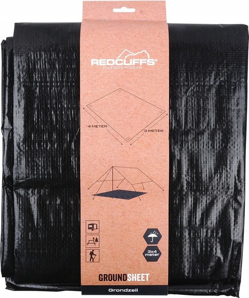 Prelată cort Redcliffs,  3 x 4 m, negru, 3 x 4 m