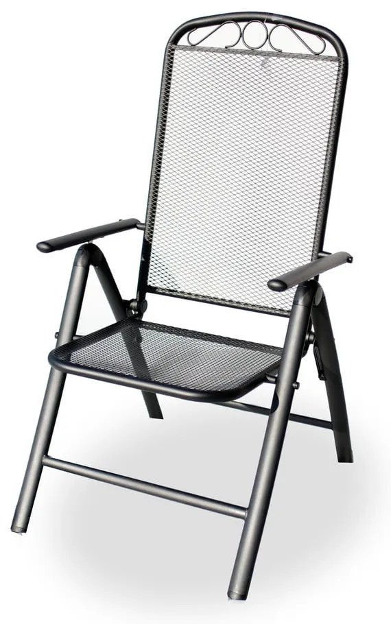 Scaun de grădină negru din metal – Rojaplast