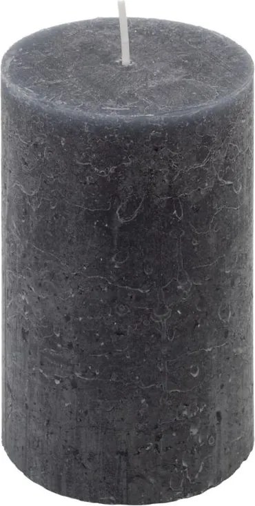 Set de lumânări rustice, 11,5 cm, Ø 6,8 cm, antracit, 6 buc