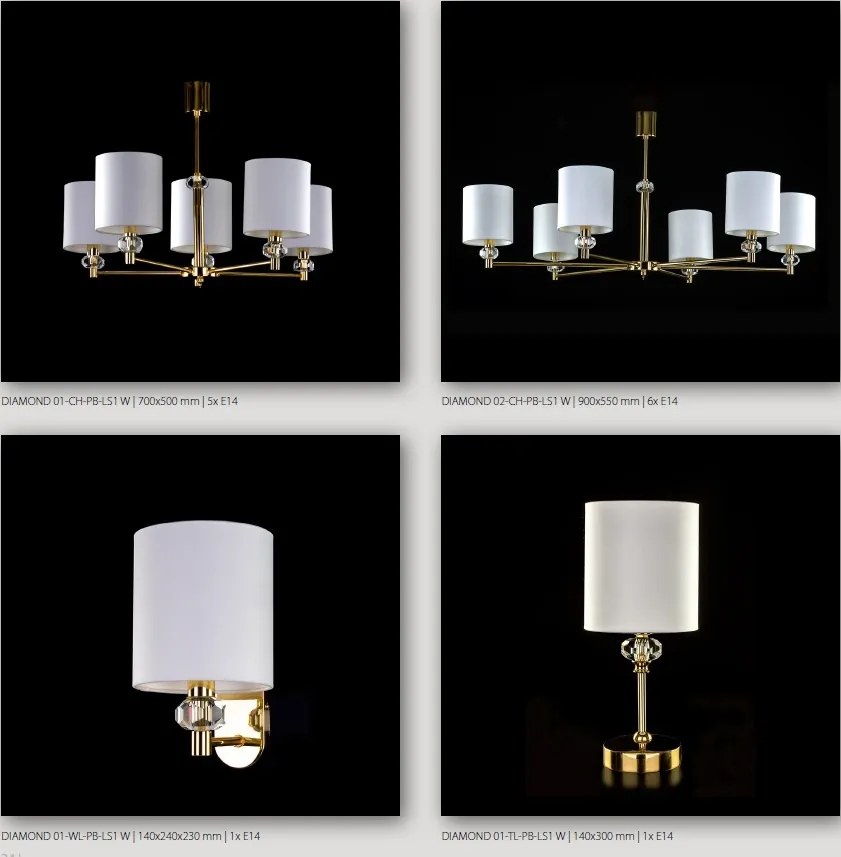 Candelabru LUX 6 brate design modern DIAMOND 02-CH
