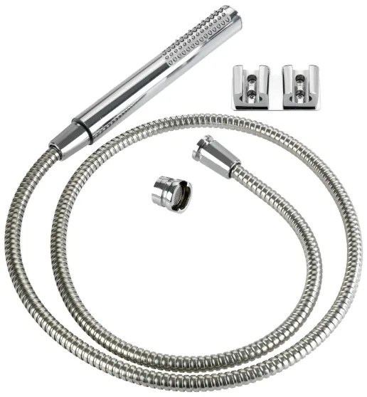 WENKO Duș DUO 81340100, 170 x 2,7 cm, crom lucios/argintiu/gri