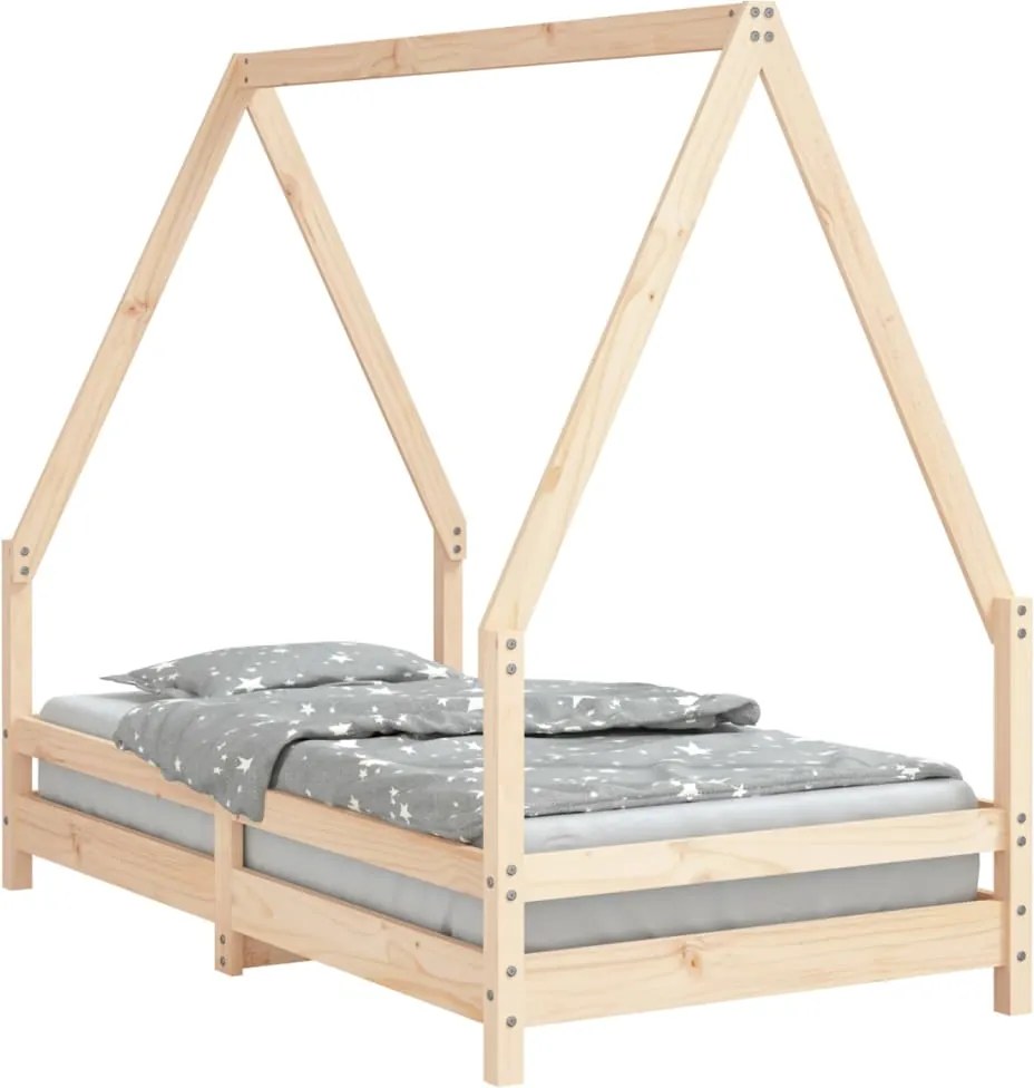 vidaXL Cadru de pat pentru copii, 80x160 cm, lemn masiv de pin