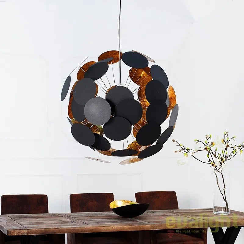 Lustra design modern Infinity negru/ auriu A-36226 VC