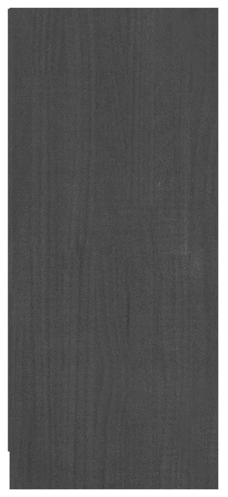 Servanta, gri, 70x33x76 cm, lemn de pin 1, Gri
