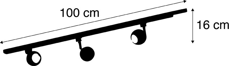 Sistem de iluminat inteligent cu șină modernă albă, monofazat, incl. 3 Wifi GU10 - Gissi