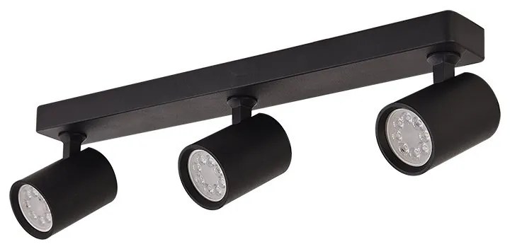 Plafoniera cu 3 spoturi GU10 LED Minimal negru