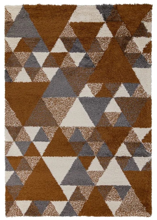 Covor Flair Rugs Nuru, 80 x 150 cm, portocaliu - gri