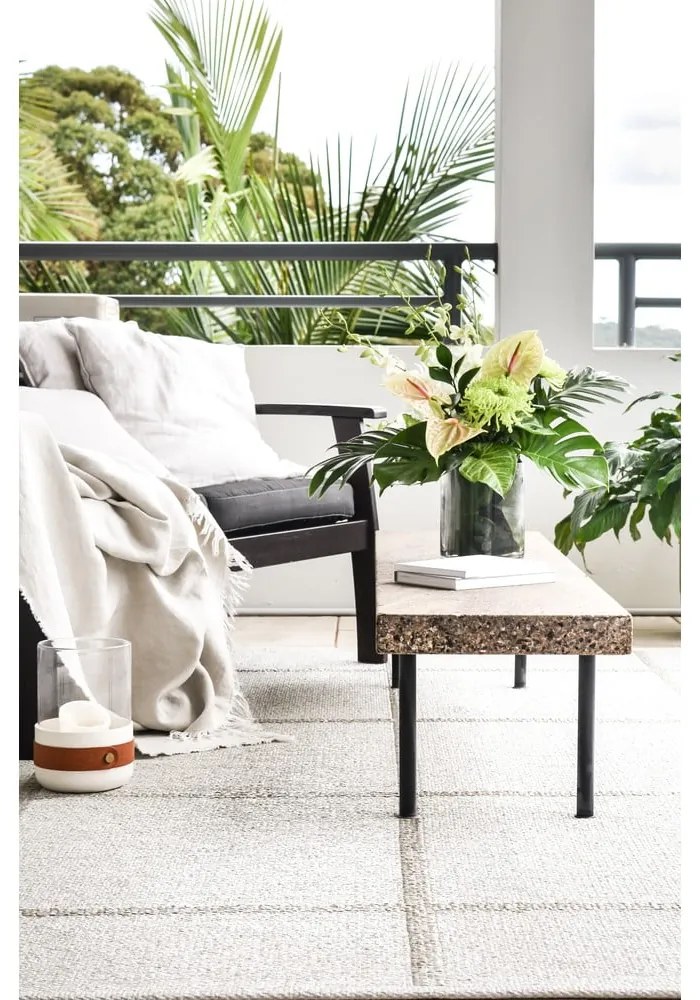 Covor tip traversă pentru interior și exterior crem 70x225 cm Ada Fossil – Pappelina