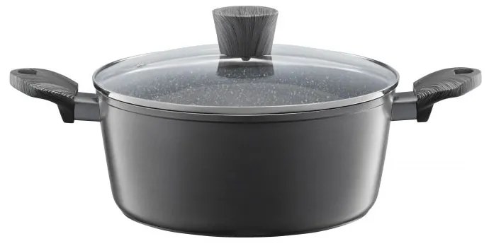 Oala cu capac 20 cm cu acoperire qualum basic stone edition Loft