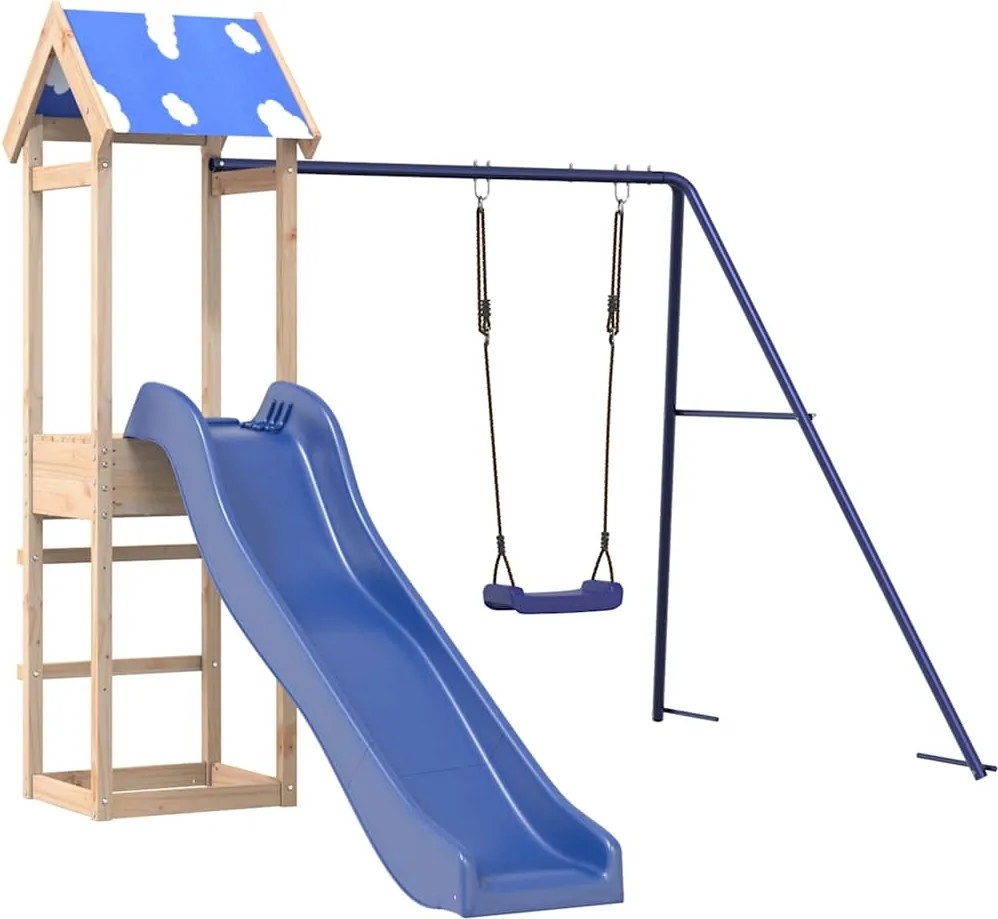 vidaXL Set de joacă pentru exterior, lemn masiv de pin