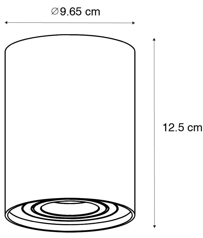 Spotlight modern de tavan bronz închis, inclinabil și rotativ - Rondoo Up