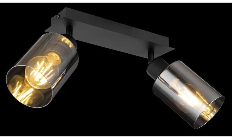 Plafoniera cu 2 spoturi directionabile design modern HADERA negru