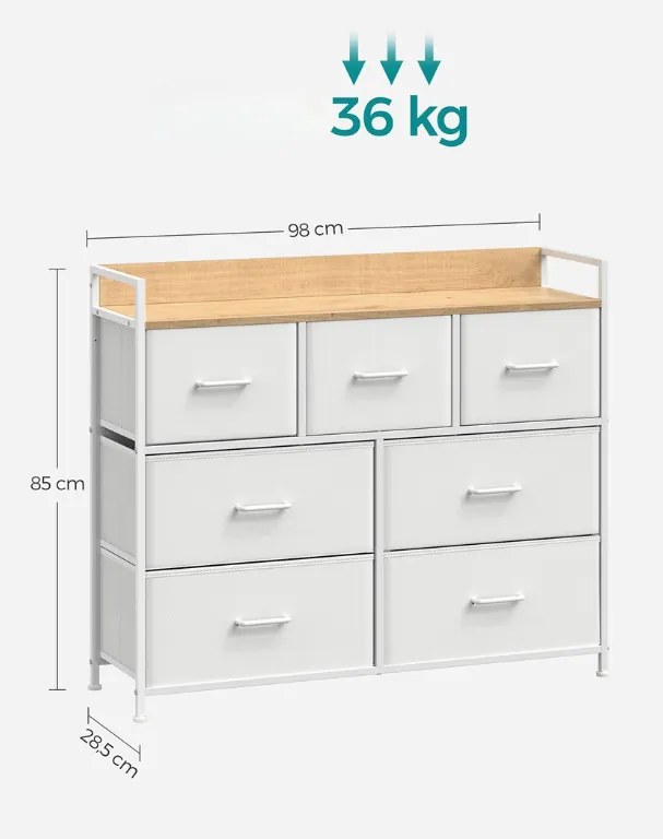 Comoda cu sertare FLEXIRO 98x85 cm, crem