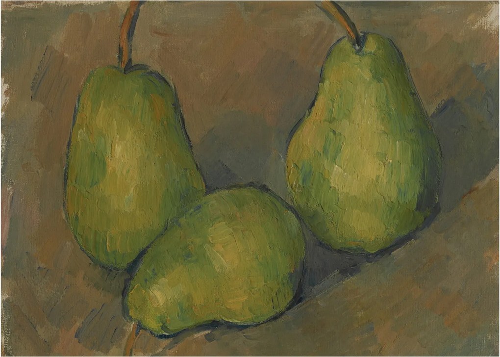 Tablou pe sticlă - Paul Cézanne, Three Pears, reproducere (70x50 cm)