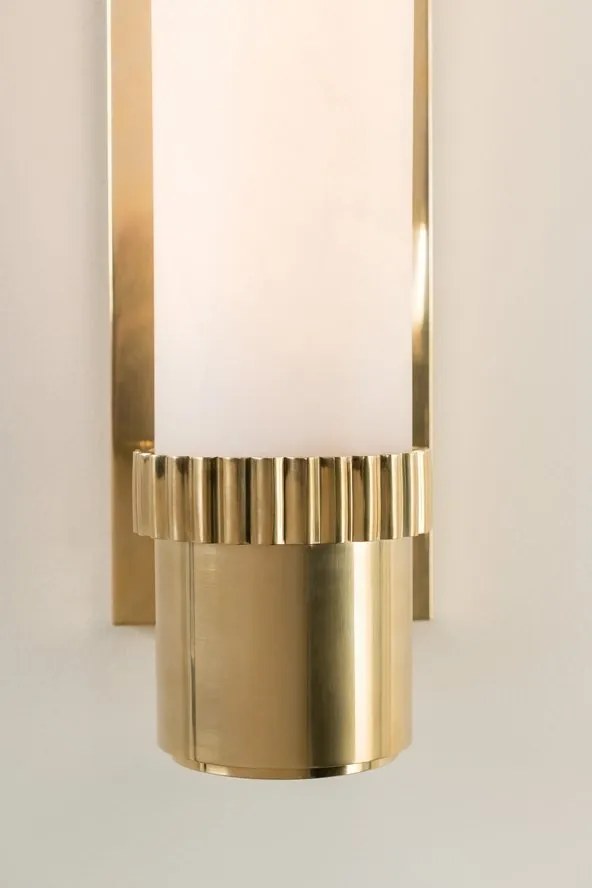Aplica de perete LUX din alabaster ARGON alama antichizata