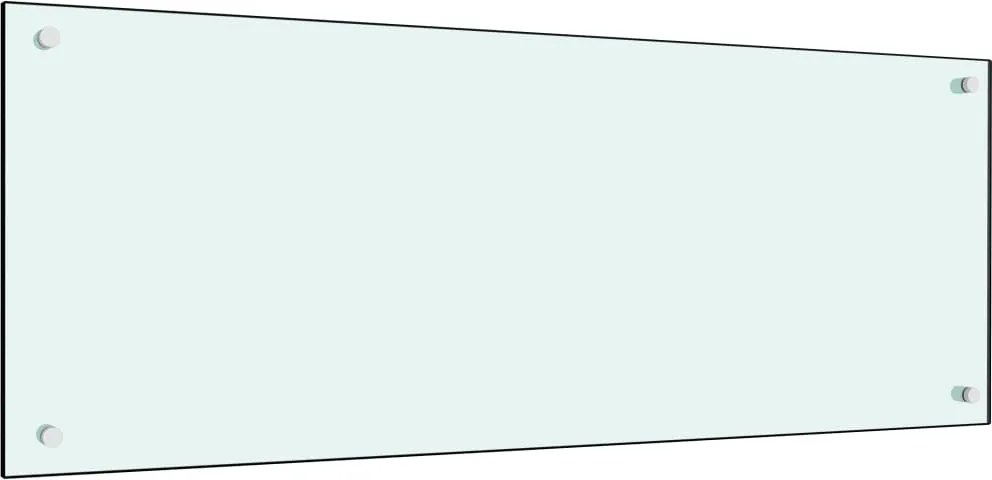 vidaXL Panou antistropi de bucătărie, alb, 100x40 cm sticlă securizată