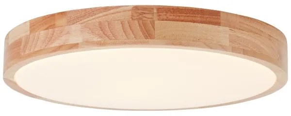 Brilliant - Plafonieră LED SLIMLINE, 22 W, 230 V, Ø 39 cm, lemn de cauciuc