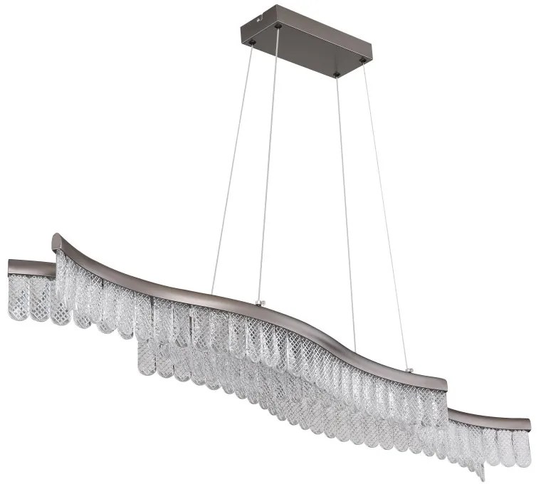 Lustra suspendata, Metal Grafit Mat, Cristale Acrilice, JULIET 67348H GL