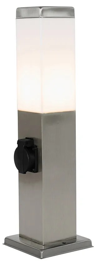 Lampă modernă de exterior 45 cm din oțel cu priză IP44 - Malios