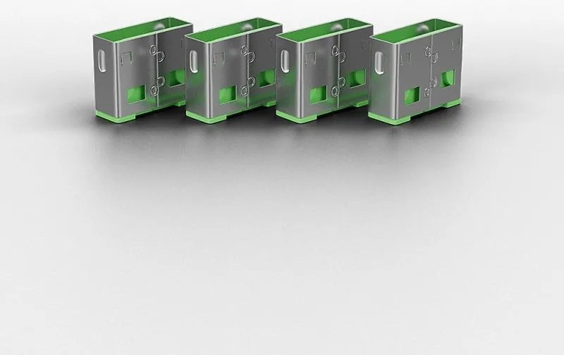Lindy 10 USB Port Locks GREEN no Key