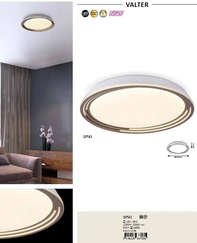 Plafoniera LED design modern Valter 3750 RX