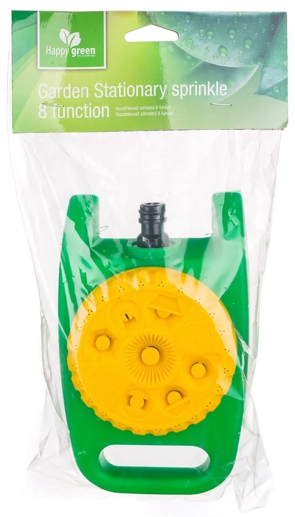 Aspersor de grădină Happy Green cu 8 funcții,verde