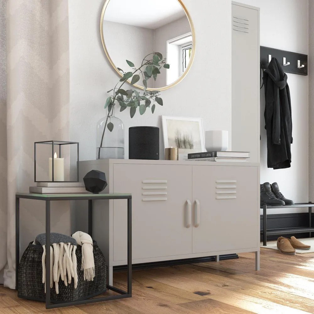 Dulap crem din metal 100x64 cm Bradford – Støraa