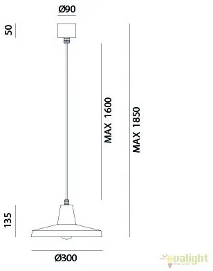 Pendul design minimalist Industrial Style, diam.30cm, Officina 268.01.FF