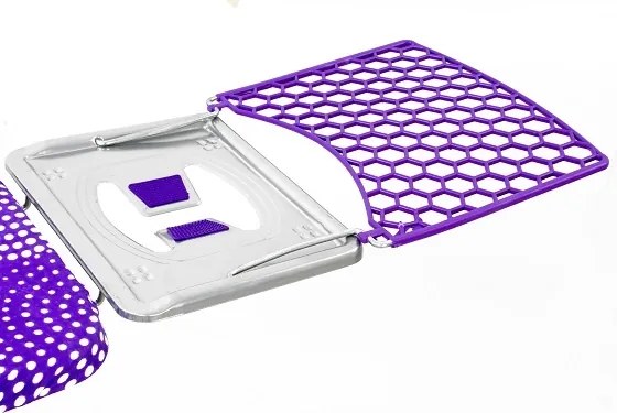Masa de calcat ZILAN ARGENTO ZLN3499, suprafata de lucru 118x42 cm, blat metalic, suport pentru fierul de calcat, suport rufe