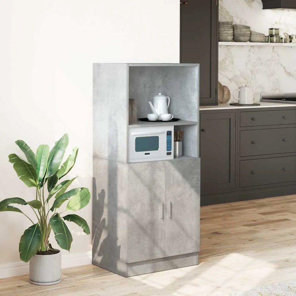 vidaXL Dulap de bucătărie, gri beton 57x41,5x131,5 cm lemn prelucrat