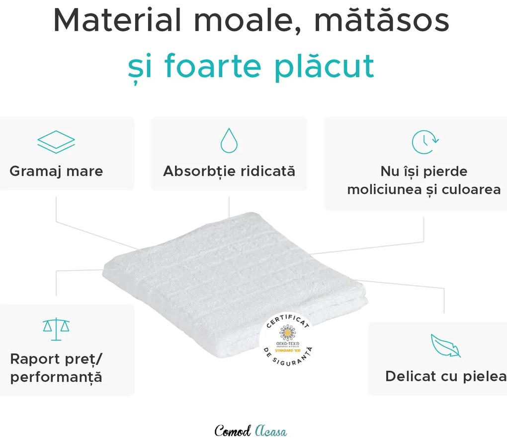 Prosop SOFT 50 x 100 cm crem, 100% bumbac
