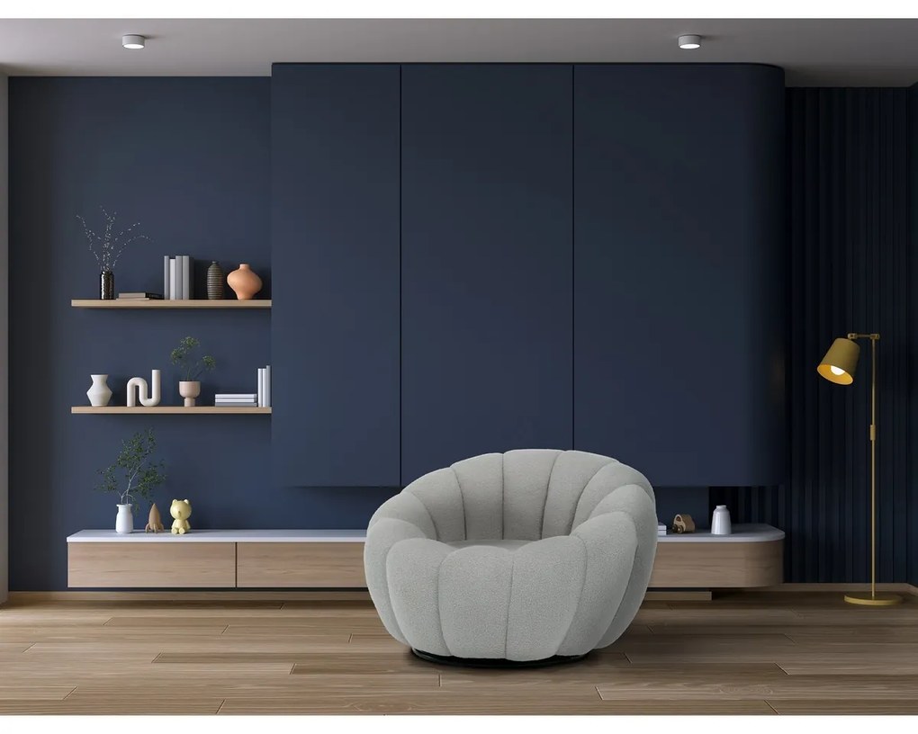 Scaun pivotant Bouclé GREY2, gri