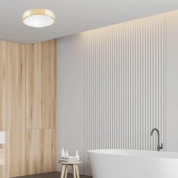 Plafonieră JONAS 1xE27/60W/230V d. 26 cm aurie