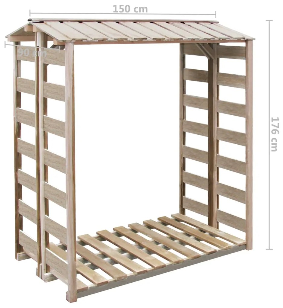 Sopron lemne de foc, 150 x 90 x 176 cm, lemn de pin tratat 150 x 90 x 176 cm