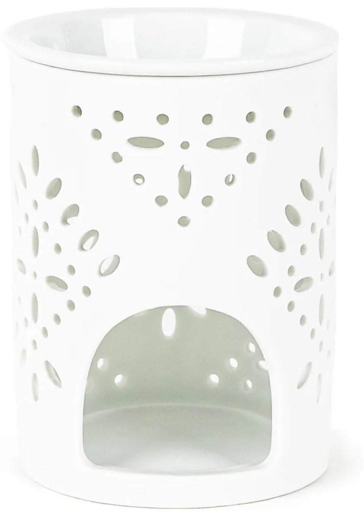 Aroma-lampă din porțelan Whittle alb, 8,5 x 12 cm