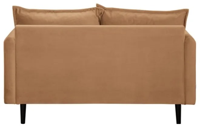 Canapea maro cu tapițerie din catifea 138 cm Juli – Ropez