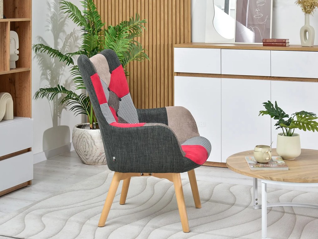 Fotoliu Nutri (patchwork + negru). 1110348