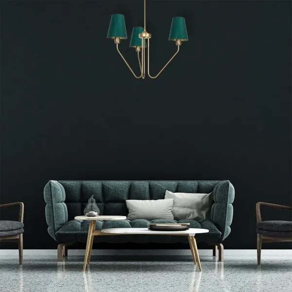Lustră pe tijă VICTORIA 3xE27/60W/230V verde