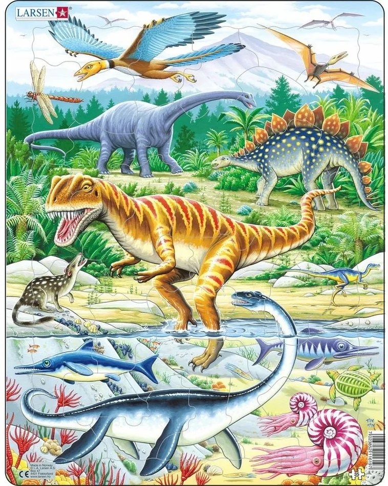 Puzzle Larsen Dinozauri, 35 piese