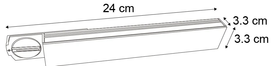 Plafonieră modernă neagră pentru sistem de iluminat pe șină monofazat 5W 400 lm 2700-4000K - Iconic Tsiri