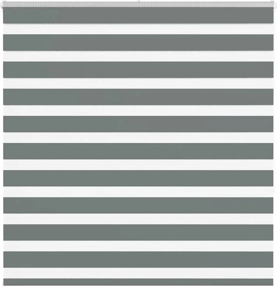 vidaXL Jaluzea tip zebra gri închis lățime țesătură 140,9 cm poliester