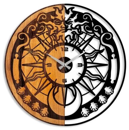 Ceas de perete d. 56 cm 1xAA lemn/metal