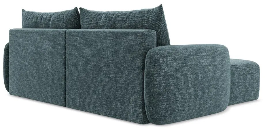 Colțar turcoaz extensibil/cu spațiu de depozitare (cu colț pe partea stângă) Kalena – Makamii