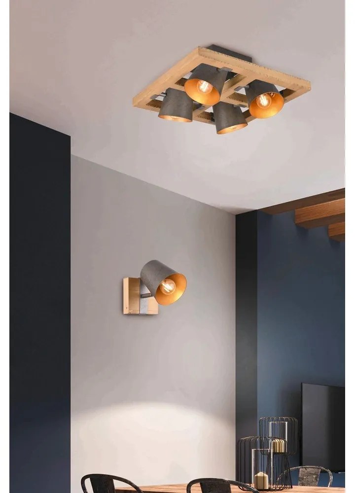 Spot gri închis/în culoare naturală Bell – Trio