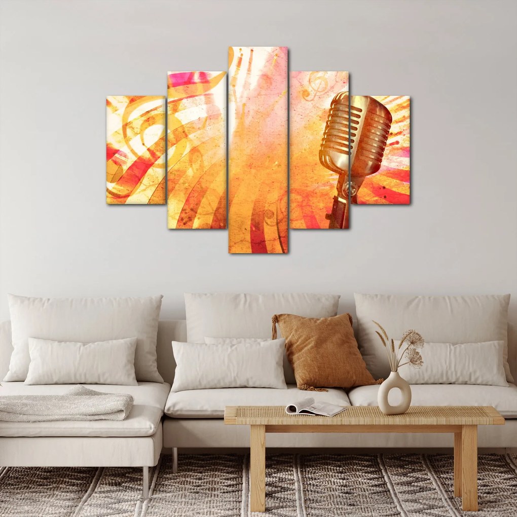 Tablou - Microfon retro (150x105 cm)
