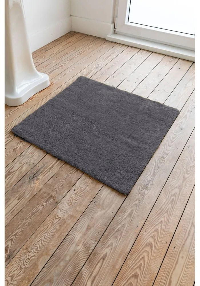 Covoraș din bumbac pentru baie Tiseco Home Studio Luca, 60 x 60 cm, gri