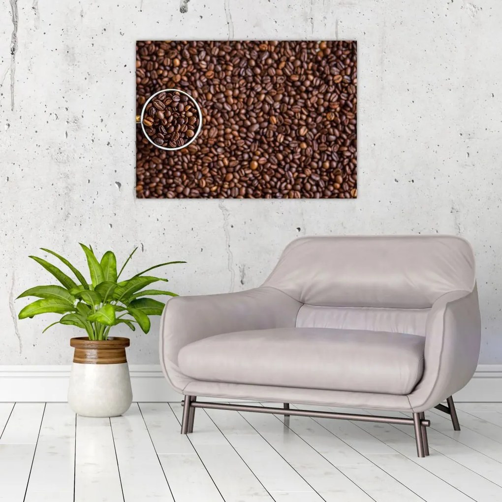 Tablou - boabe de cafea (70x50 cm), în 40 de alte dimensiuni noi