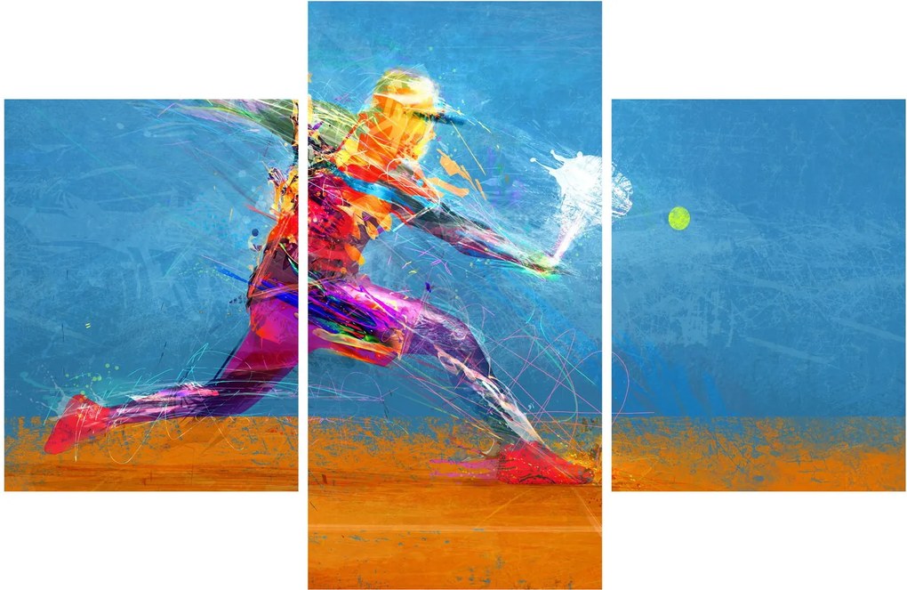 Tablou - Jucător de tenis pictat (90x60 cm)