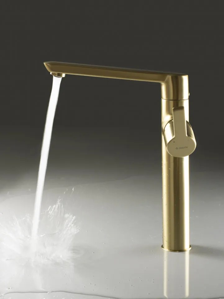 ARNIKA Baterie Lavoar Înalta - Eleganță în Auriu Periat - BQA_R20K