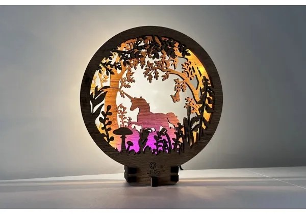 Li-Go 23568/DUB2 - Decorațiune LED de masă reglabilă, LED/12W/230V, 20x22 cm, stejar